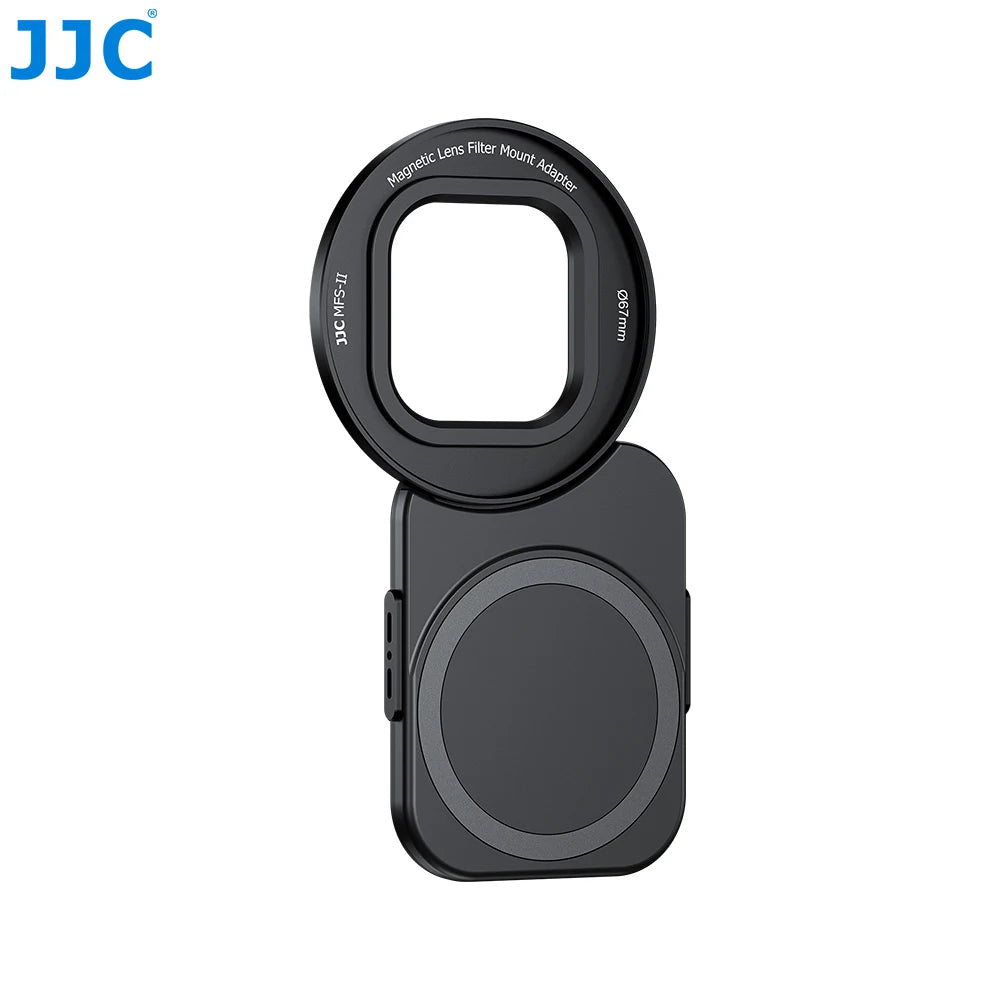 JJC 67mm Magnetic Lens Filter Adapter with Dual-sided MagSafe Cold Shoe for iPhone