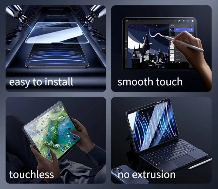 Anti-Fingerprint Dust-Free Tempered Glass Screen Protector for iPad Air (2024)