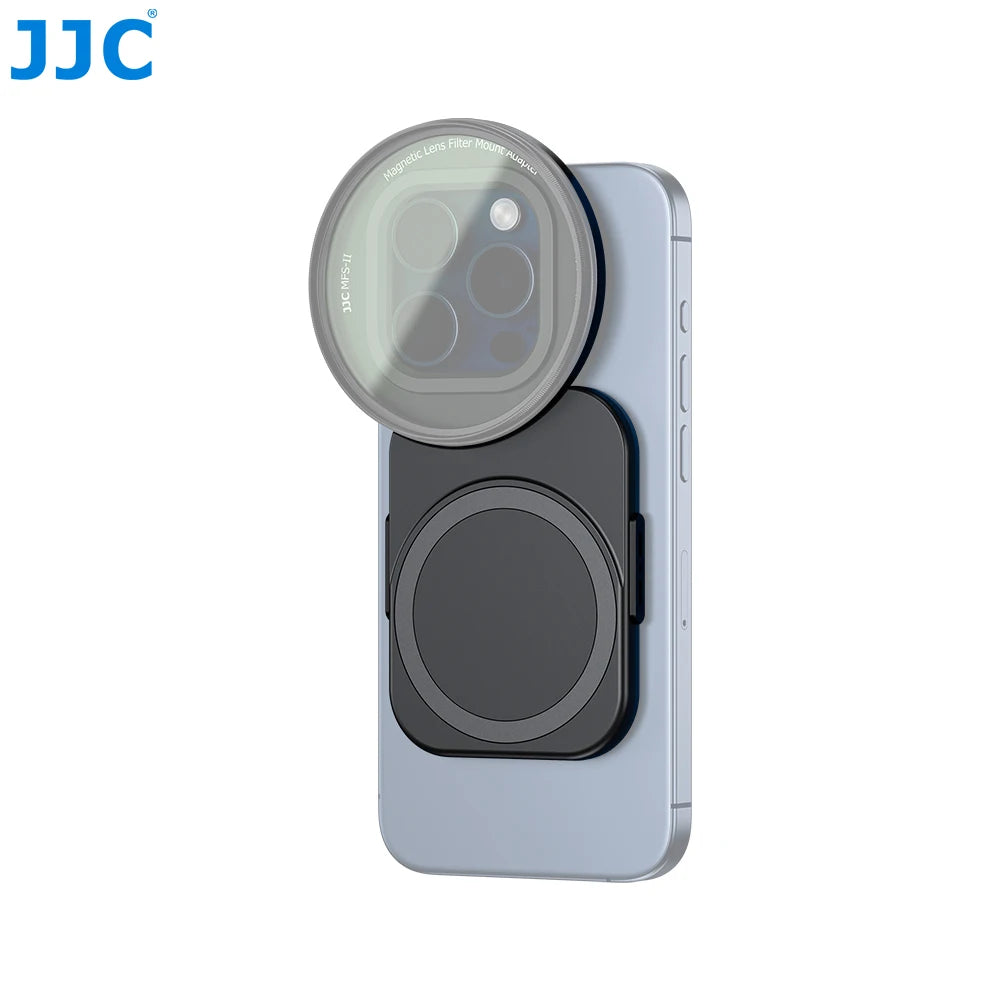 JJC 67mm Magnetic Lens Filter Adapter with Dual-sided MagSafe Cold Shoe for iPhone