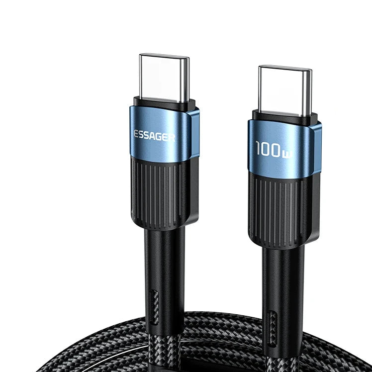 Essager 100W USB Type-C to USB-C Cable - Fast Charging and Data Transfer