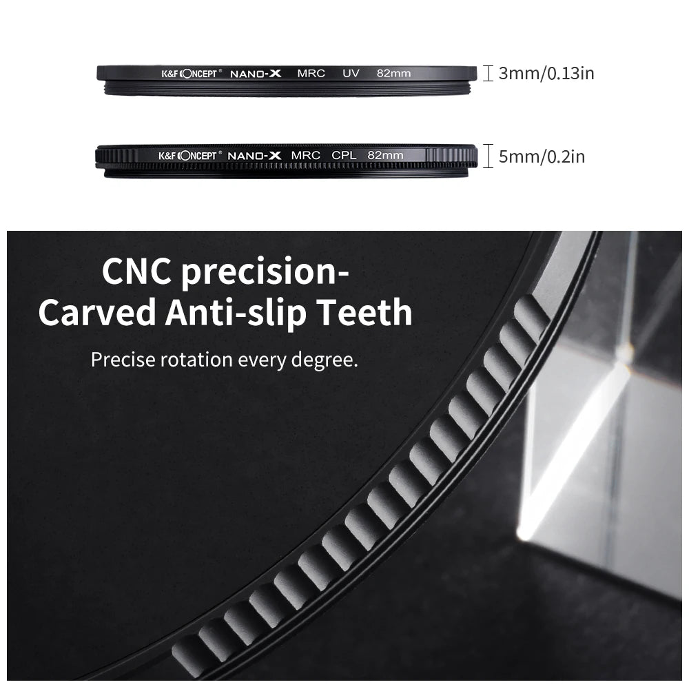 K&F Concept MC UV & CPL Camera Filter Kit with Lens Cap