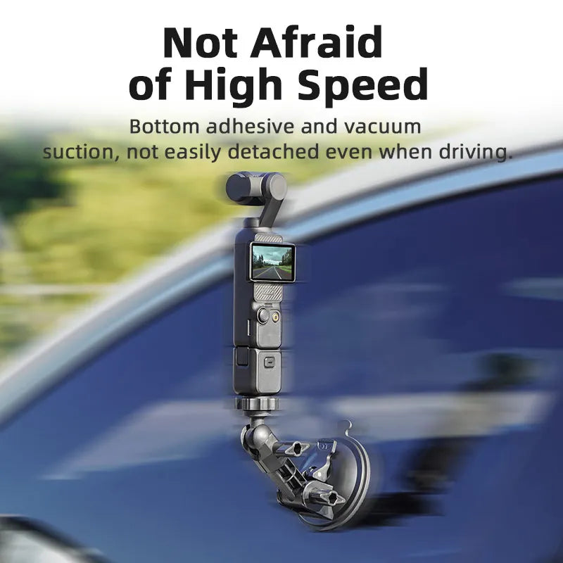 Car Mount Adapter with Suction Cup for Action Cameras