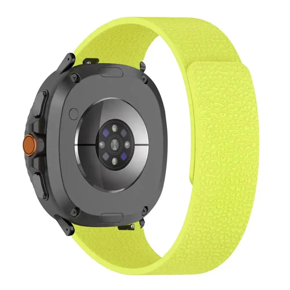 Premium Magnetic Lychee Pattern Silicone Watchband for Samsung Galaxy Watch 8 / Galaxy Watch 8 Classic