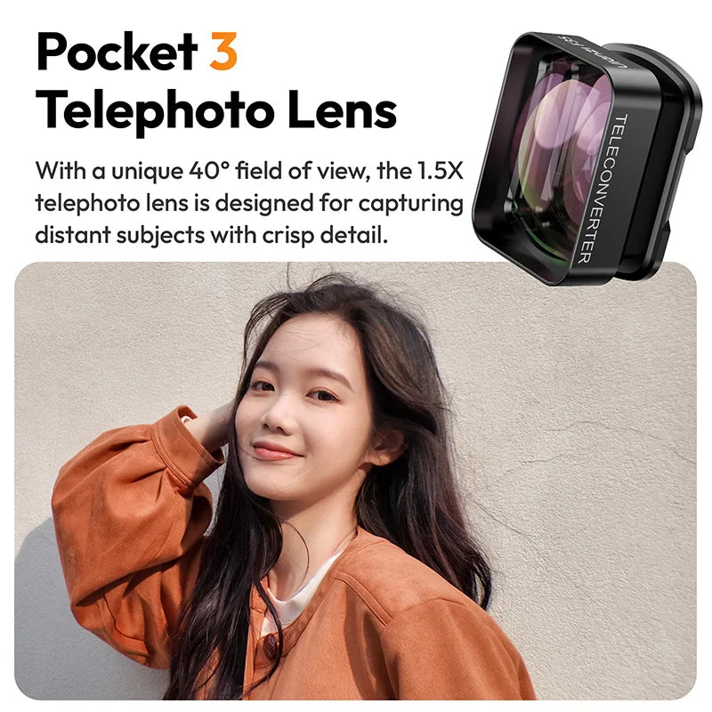 Ulanzi F35 Wide-Angle & Telephoto Lens for DJI Osmo Pocket 3