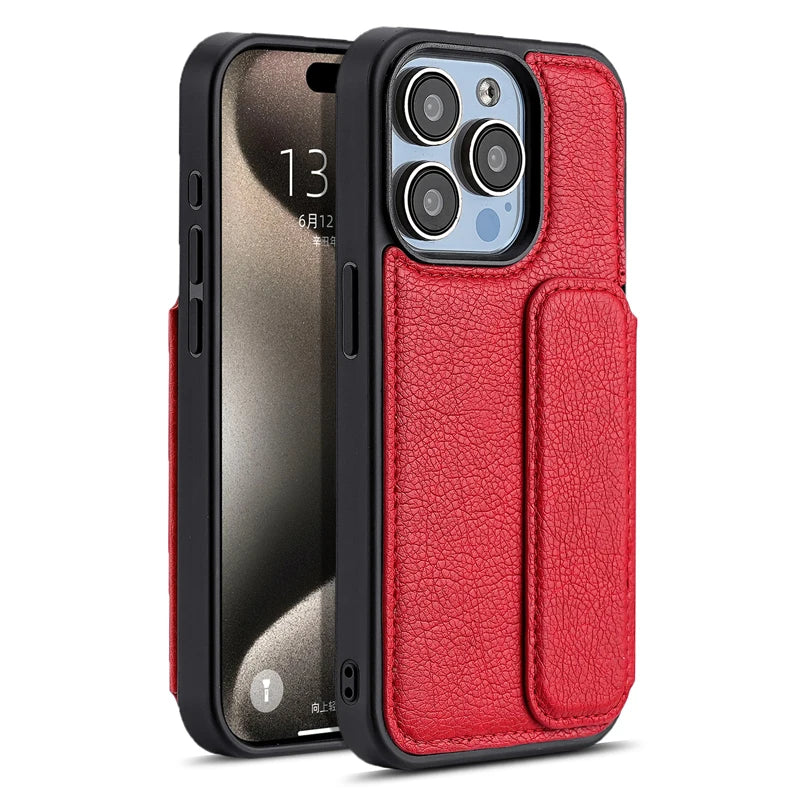 Retro Business PU Leather Case with Card Slot for iPhone 16 Series