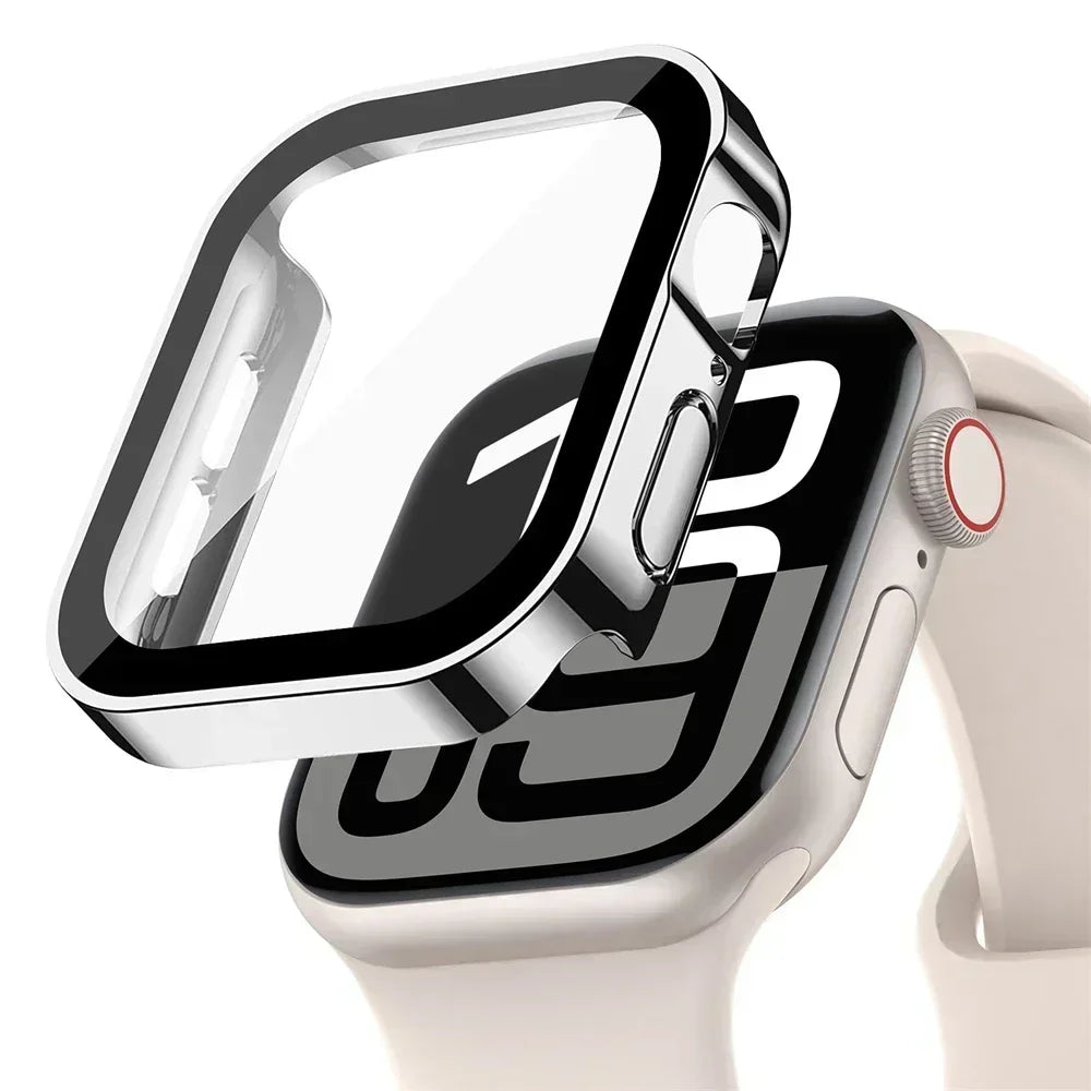 Protective Bumper Case with Built-in Tempered Glass for Apple Watch