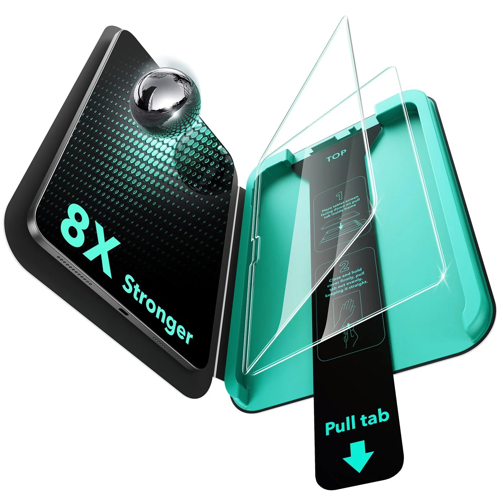 9H Armorite Tempered Glass Screen Protector with Application Tray for iPad Air M2 (2024)