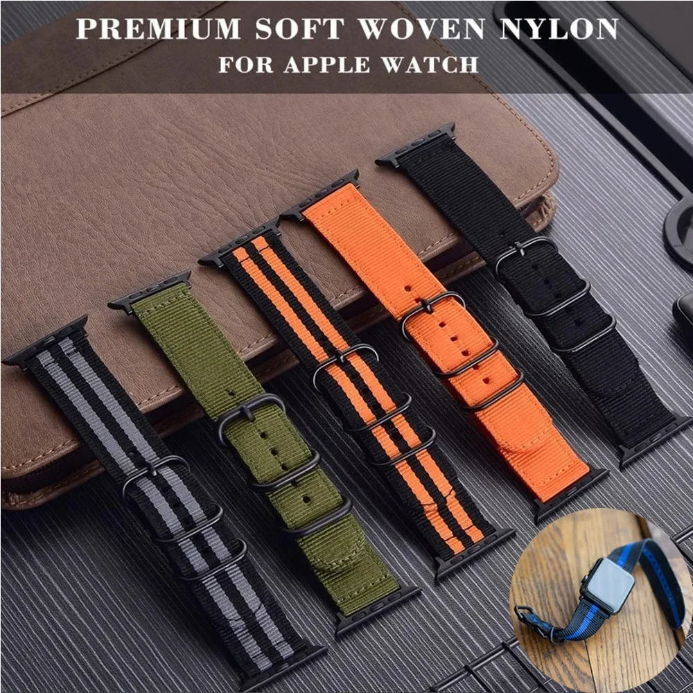 Lightweight Woven Nylon Strap for Apple Watch