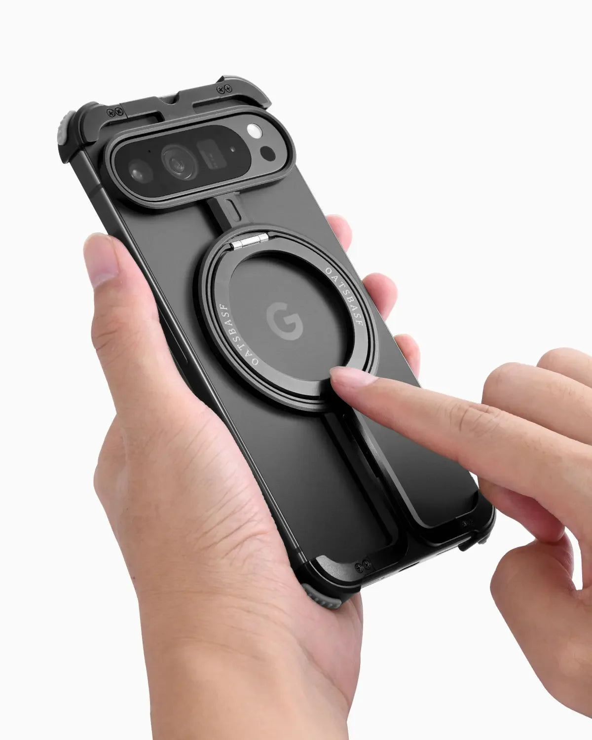 Google Pixel 9 Series Frameless Magnetic Case with 360° Rotating Kickstand