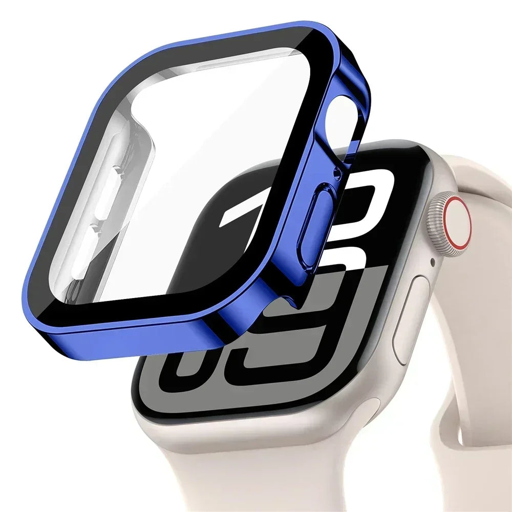 Protective Bumper Case with Built-in Tempered Glass for Apple Watch