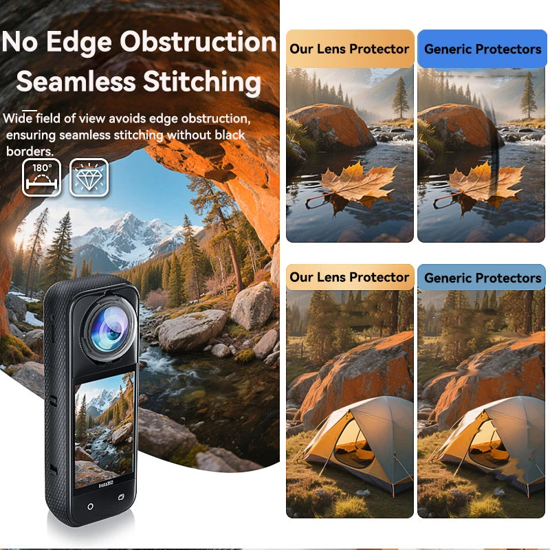 Premium Optical Glass Lens Guards for Insta360 X5