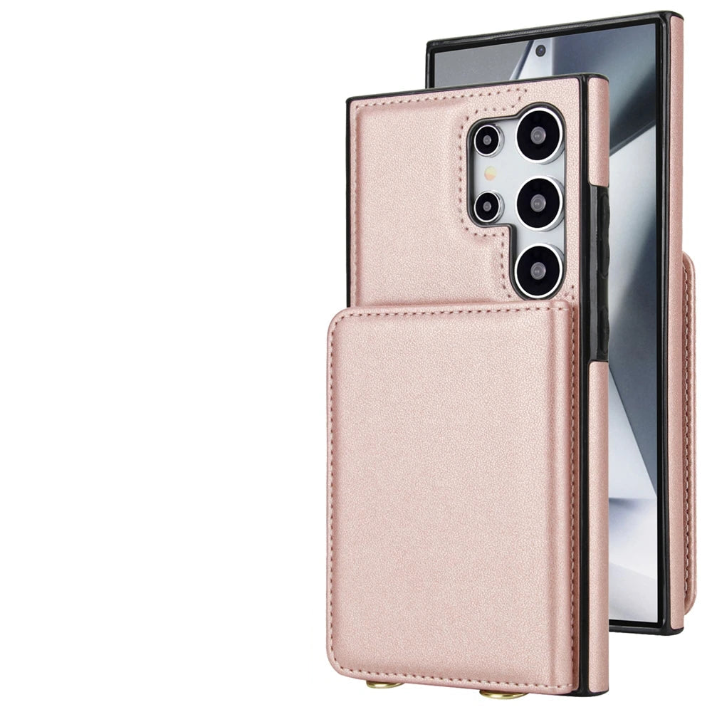 Premium Crossbody Leather Wallet Case for Samsung Galaxy S25 Series