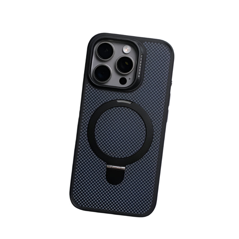 Creative Frosted MagSafe Case with Metal Kickstand for iPhone 16 Series