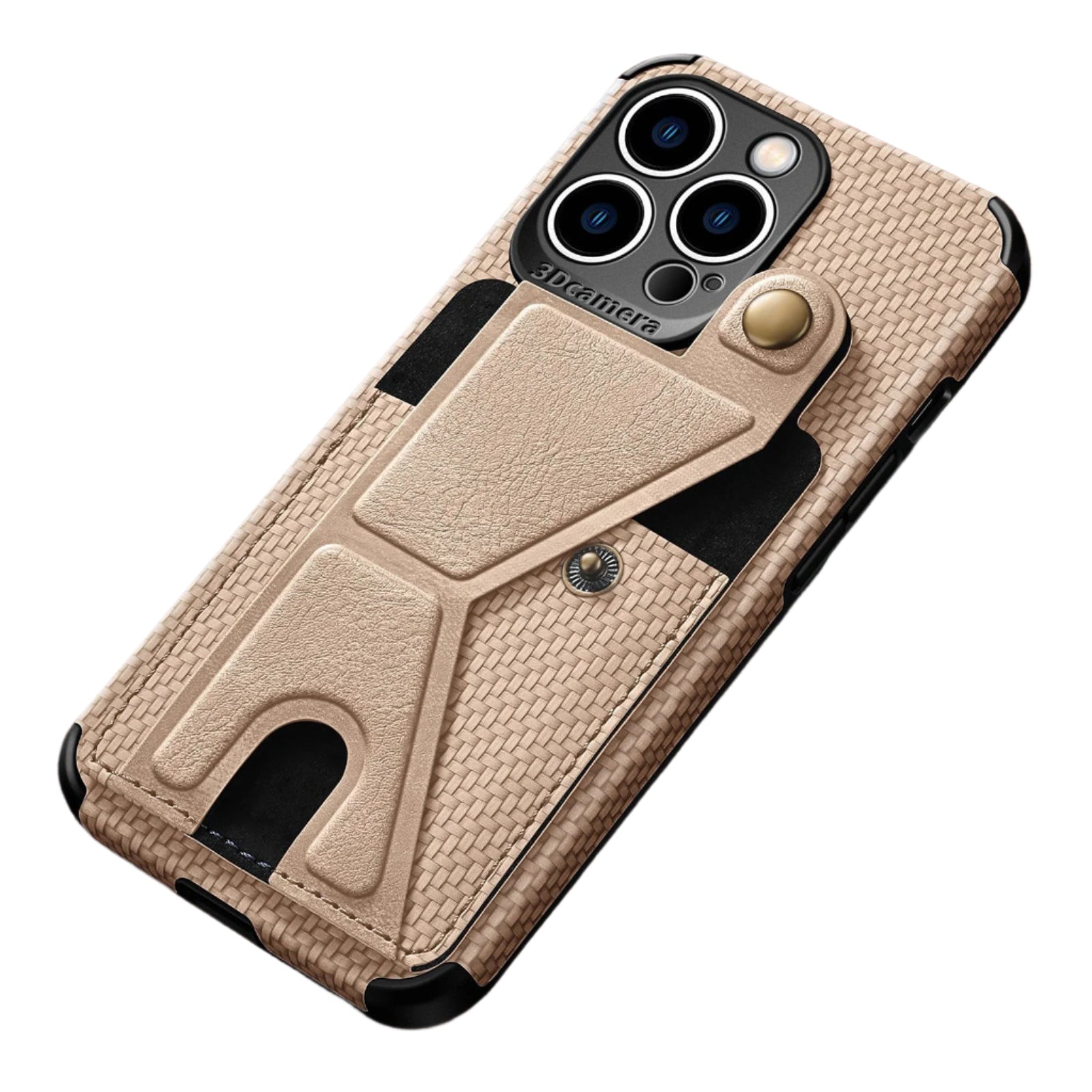 Slim Carbon Fiber Leather Wallet Flip Case with Card Holder for iPhone 14 Series