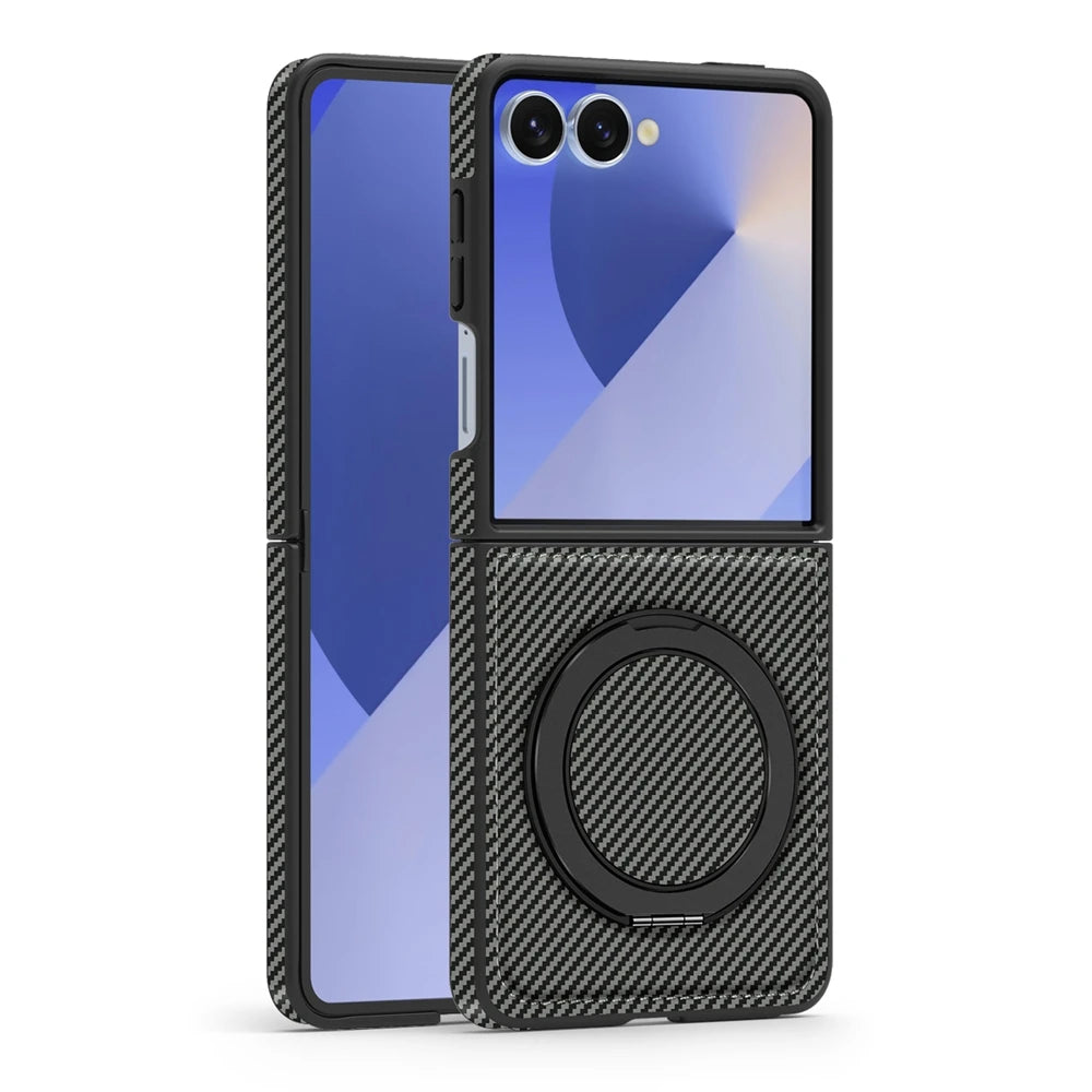 Samsung Galaxy Z Flip 7 Magnetic Phone Case with Built-in Ring Kickstand