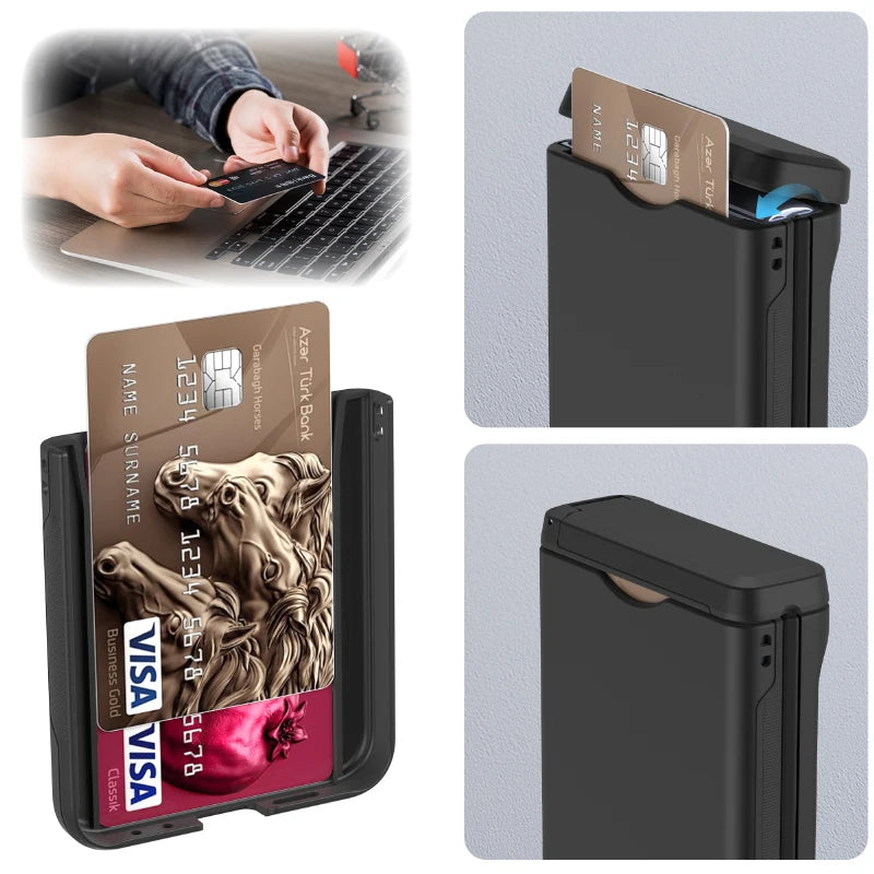 Shockproof Hard Shell Case with Magnetic Hinge Protection & Card Slot for Samsung Galaxy Z Flip 5