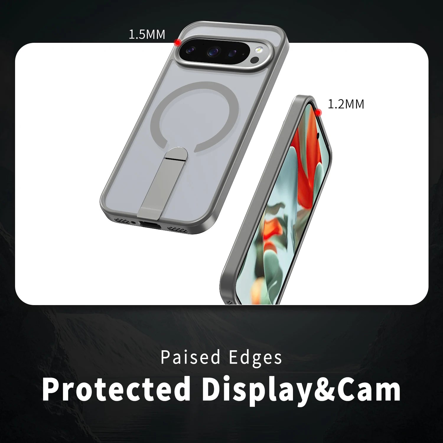 Luxury Protective Magnetic Case with Kickstand for Google Pixel 9 Series