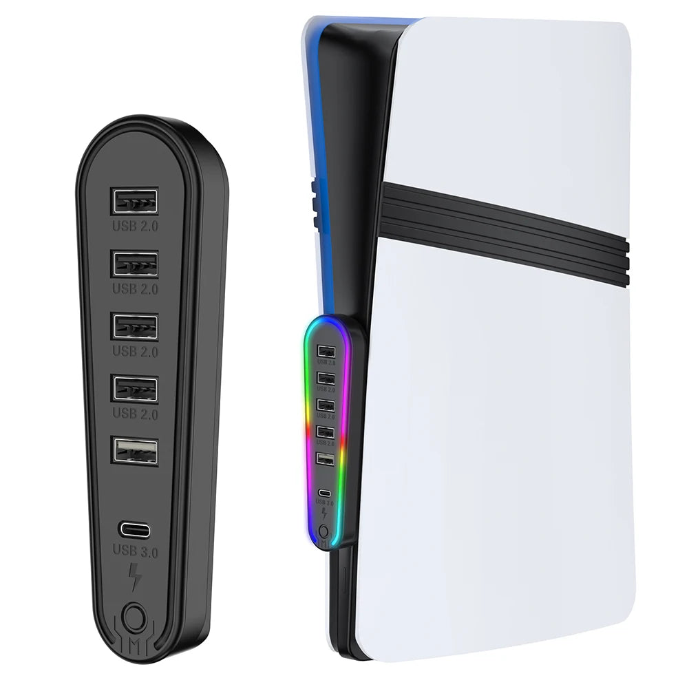 High-Speed 6-Port USB Splitter for PlayStation 5 Pro