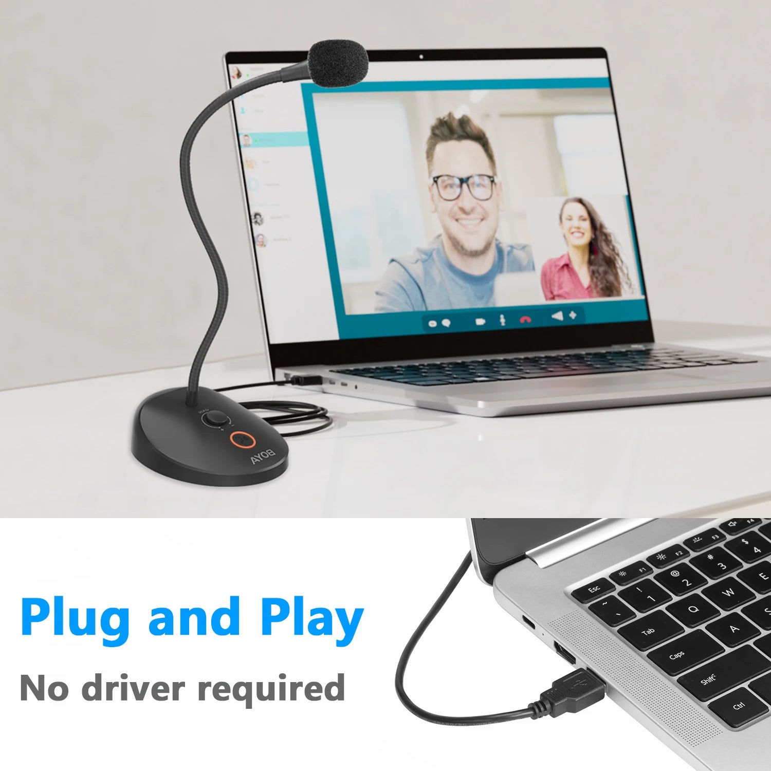 BOYA BY-GM12 USB Gooseneck Microphone