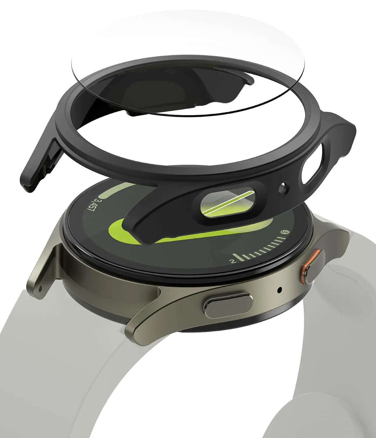 Glass Screen Protector and PC Hard Bumper Case for Samsung Galaxy Watch 7