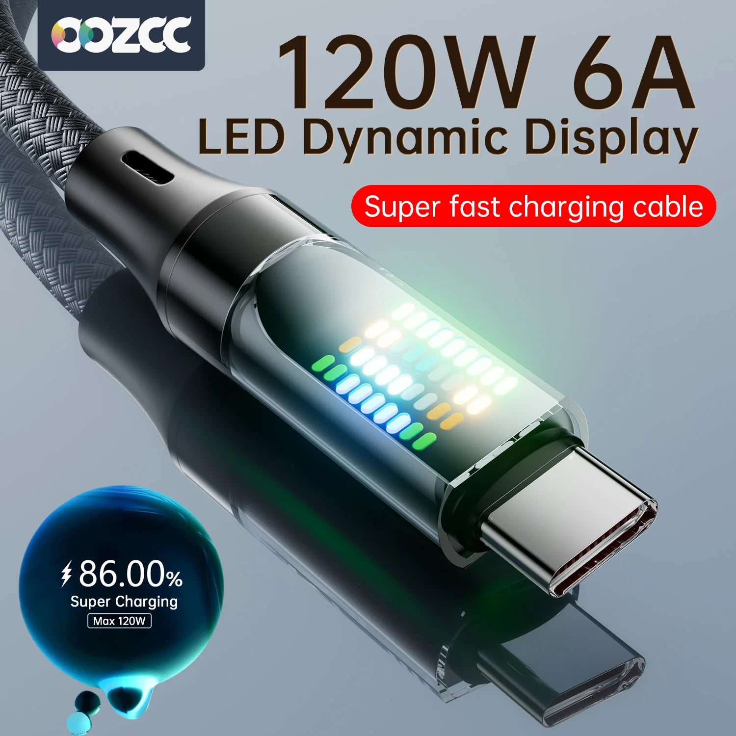 OOZCC High-Speed 120W USB-C Charging Cable