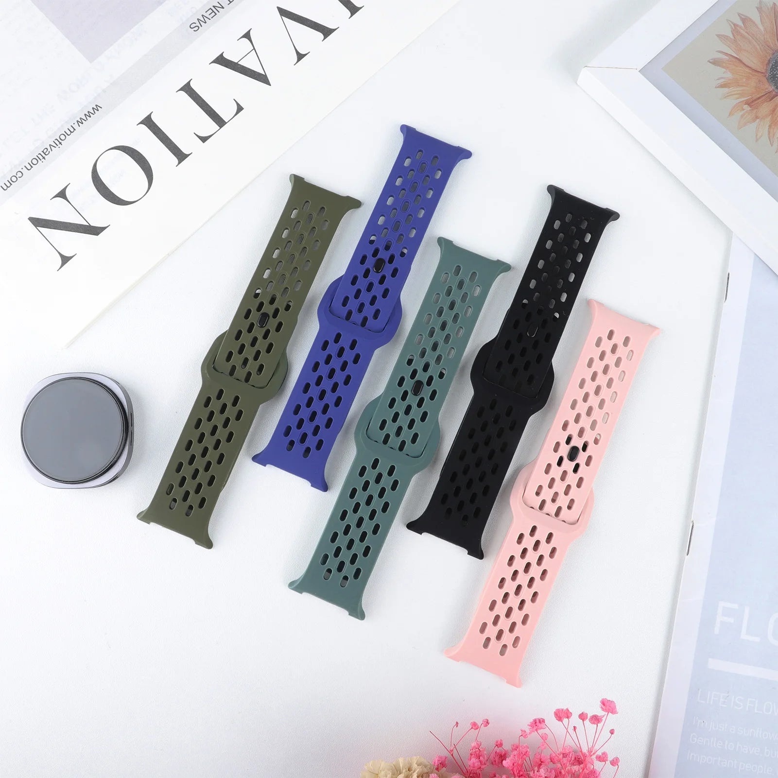 Breathable Rubber Replacement Strap for Samsung Galaxy Watch 8 / Galaxy 8 Classic