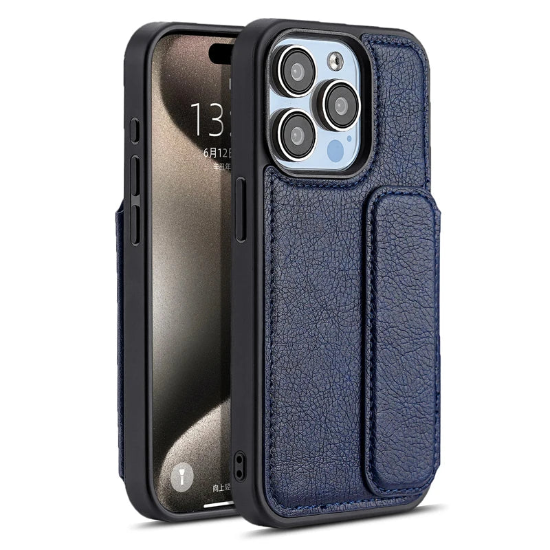 Retro Business PU Leather Case with Card Slot for iPhone 16 Series