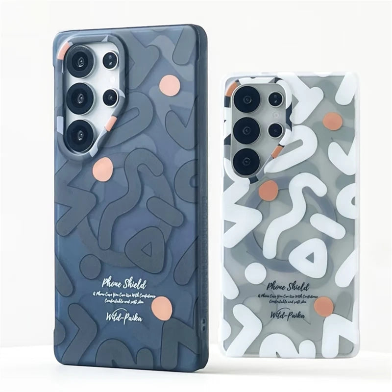 Fashion Graffiti Matte Magnetic Case for Samsung Galaxy S25 Series