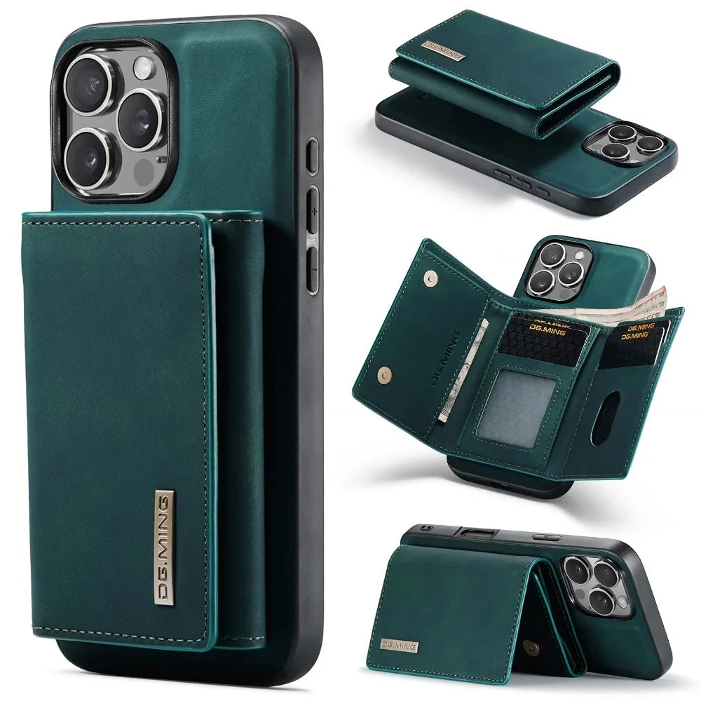 MagSafe 2-in-1 iPhone 15 Wallet Case with Kickstand & Detachable Card Holder