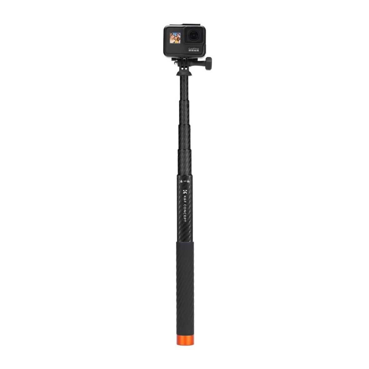 K&F Concept Long Carbon Selfie Stick for Sports & Action Cameras