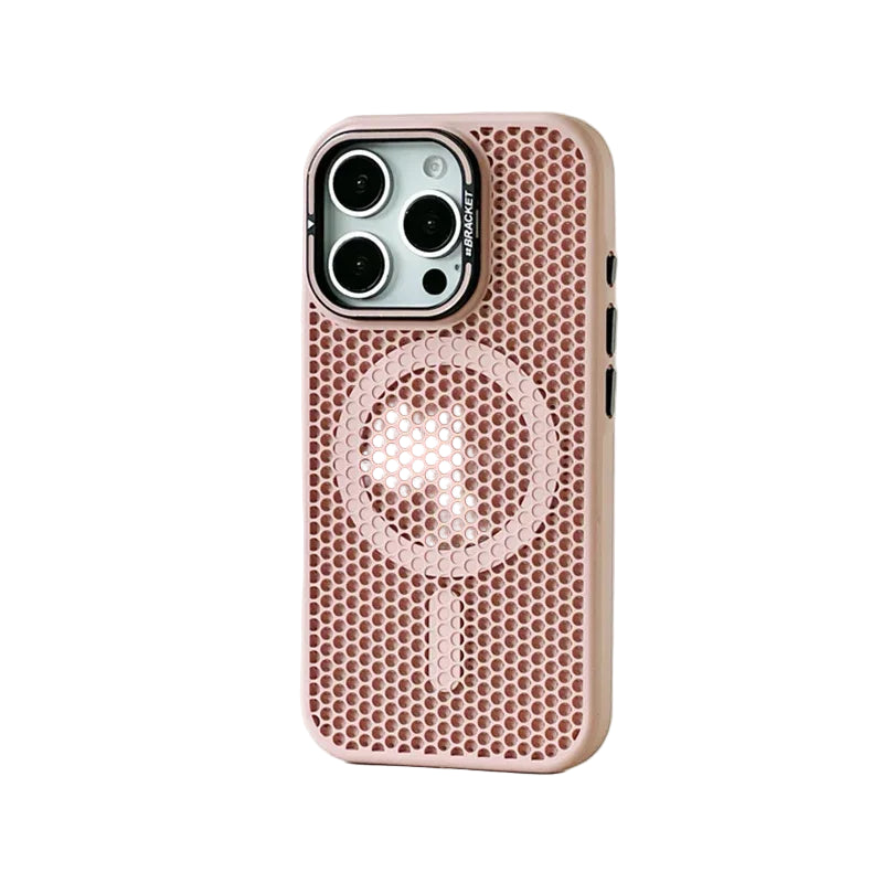 Shockproof Honeycomb Cooling MagSafe Case with Metal Lens Bracket for iPhone 16 Series