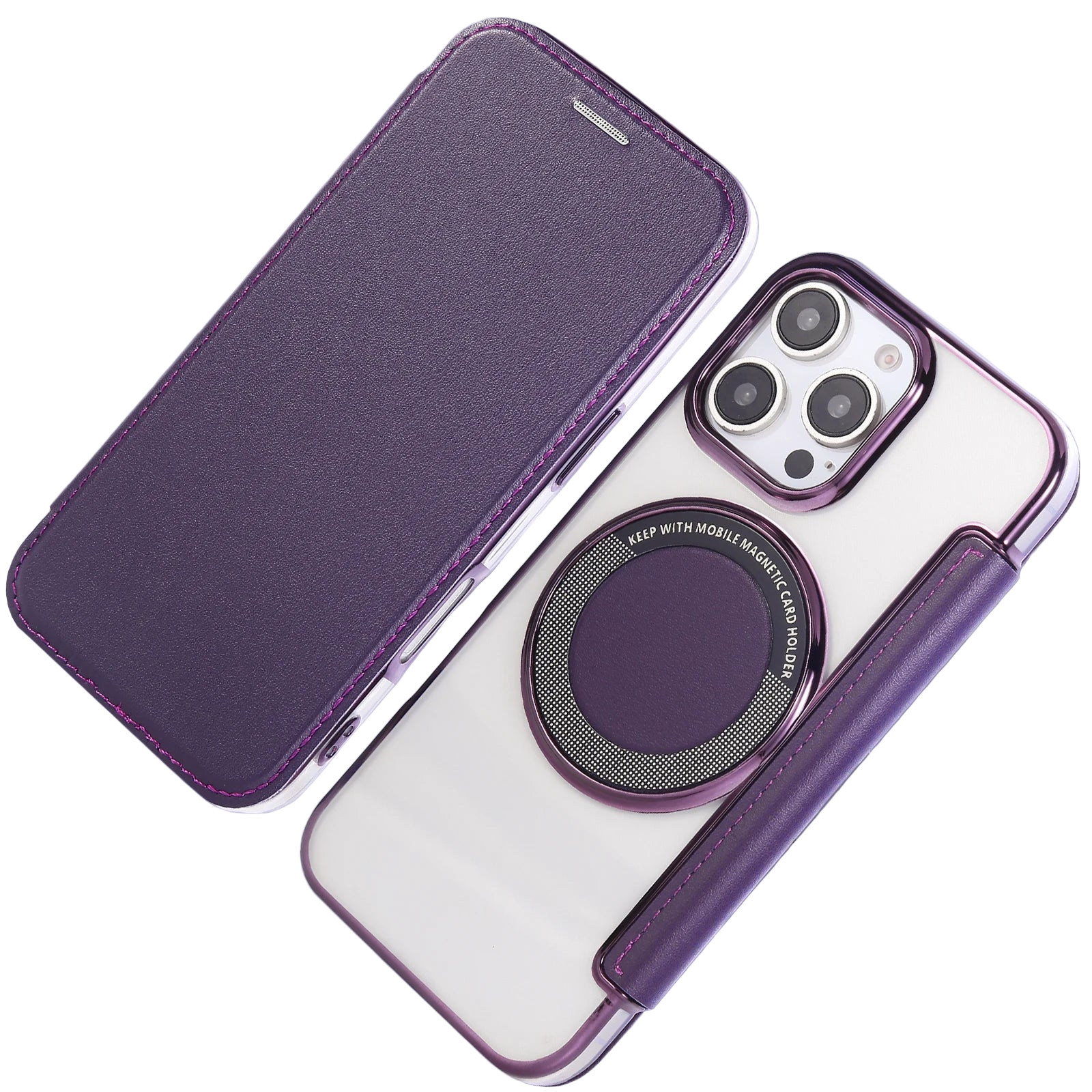 MagSafe-Compatible TPU Leather Wallet Case for iPhone 16 Series