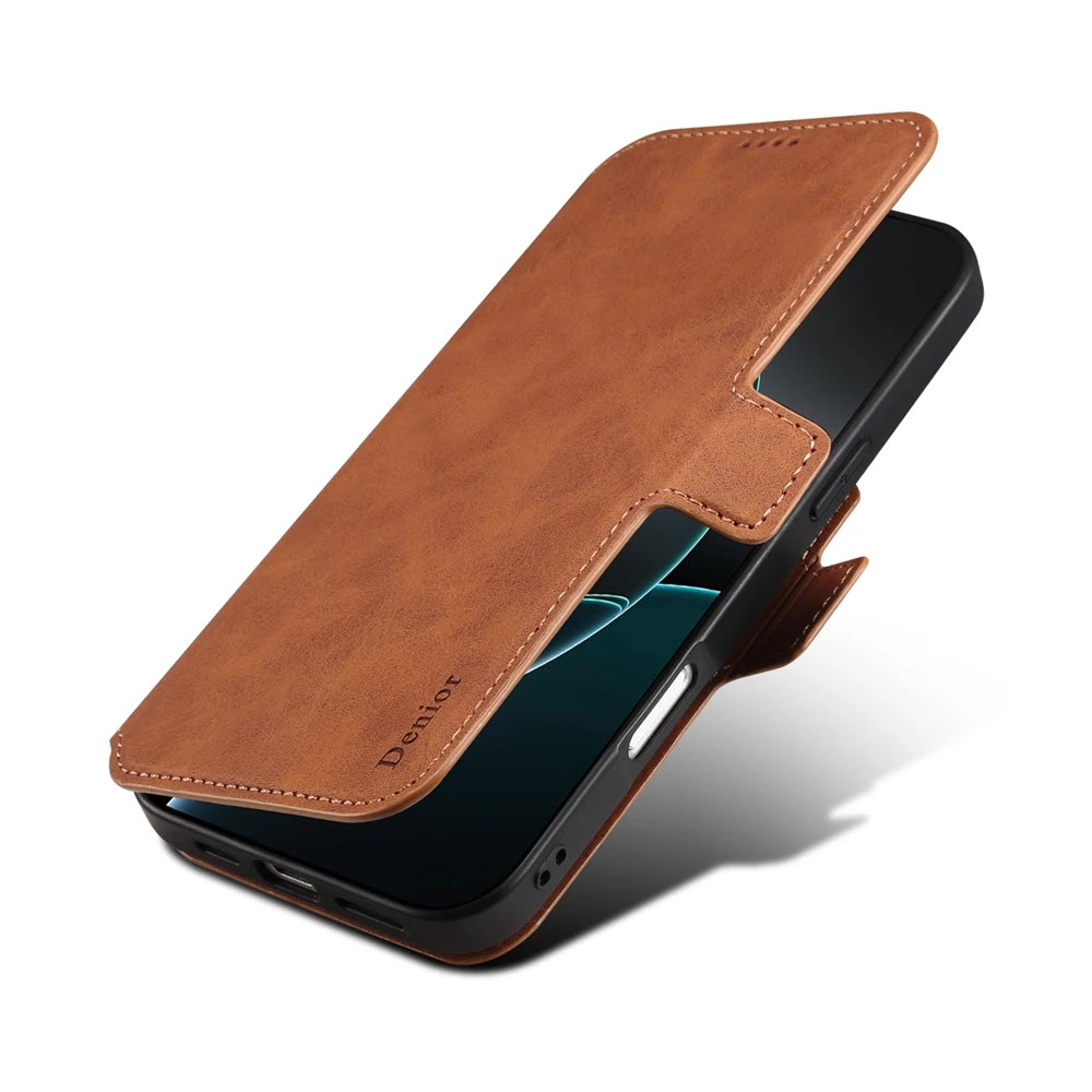 2-in-1 Magnetic Leather Flip Wallet Case for iPhone 15 Series