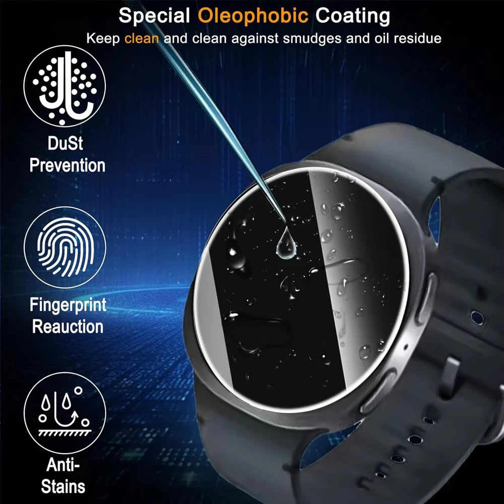 Full Coverage Tempered Glass Protector for Samsung Galaxy Watch 8 & Galaxy Watch 8 Classic