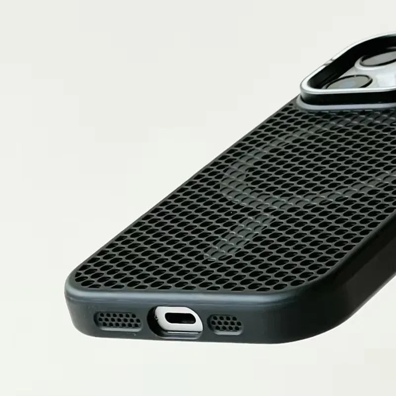 Shockproof Honeycomb Cooling MagSafe Case with Metal Lens Bracket for iPhone 16 Series