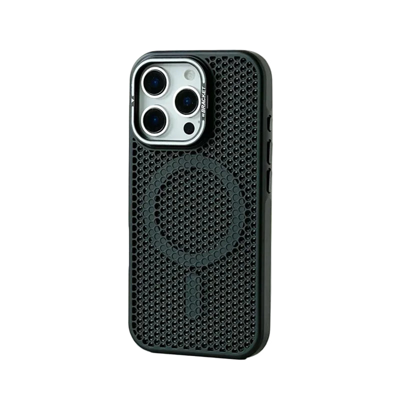Shockproof Honeycomb Cooling MagSafe Case with Metal Lens Bracket for iPhone 16 Series