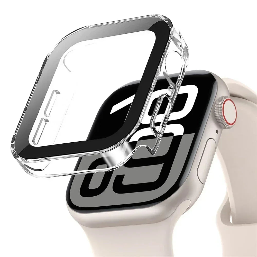Protective Bumper Case with Built-in Tempered Glass for Apple Watch