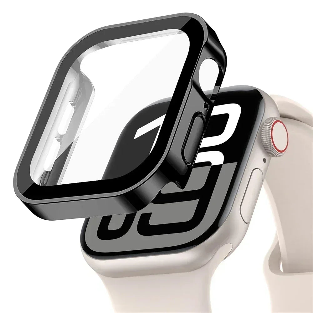 Protective Bumper Case with Built-in Tempered Glass for Apple Watch