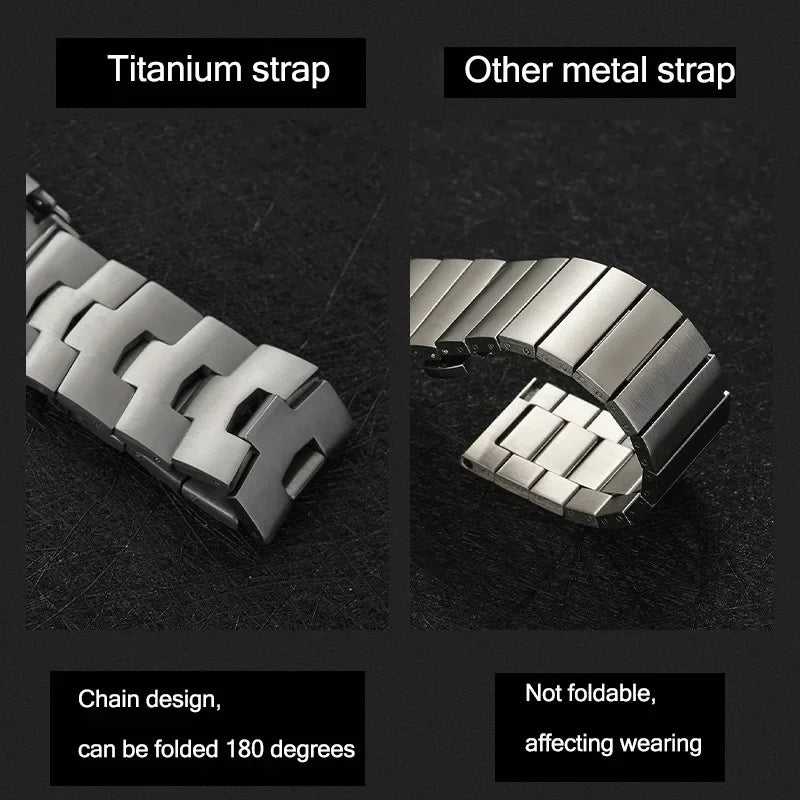 Luxury Titanium Metal Strap for Apple Watch