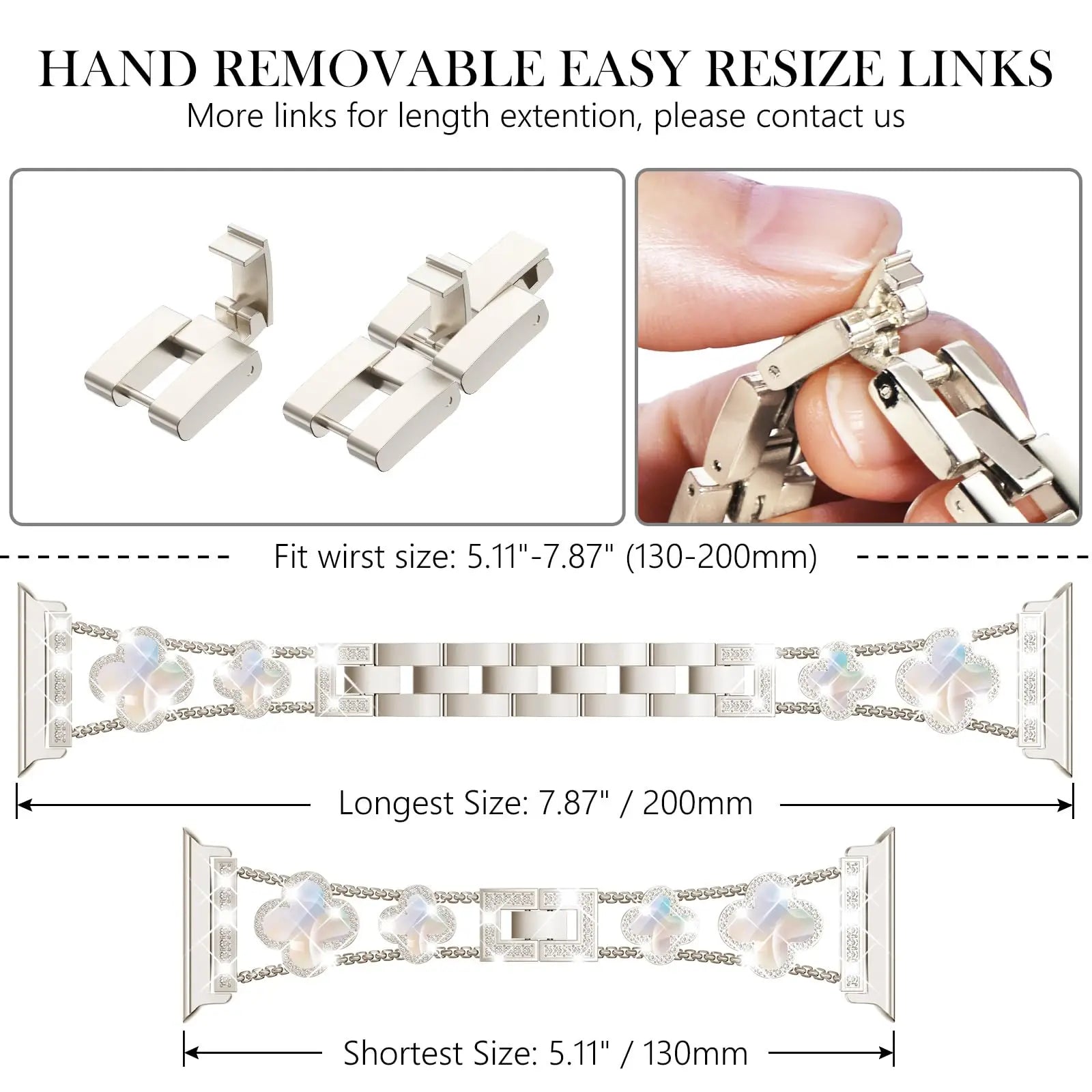 Stylish Diamond-Studded Band for Apple Watch Straps