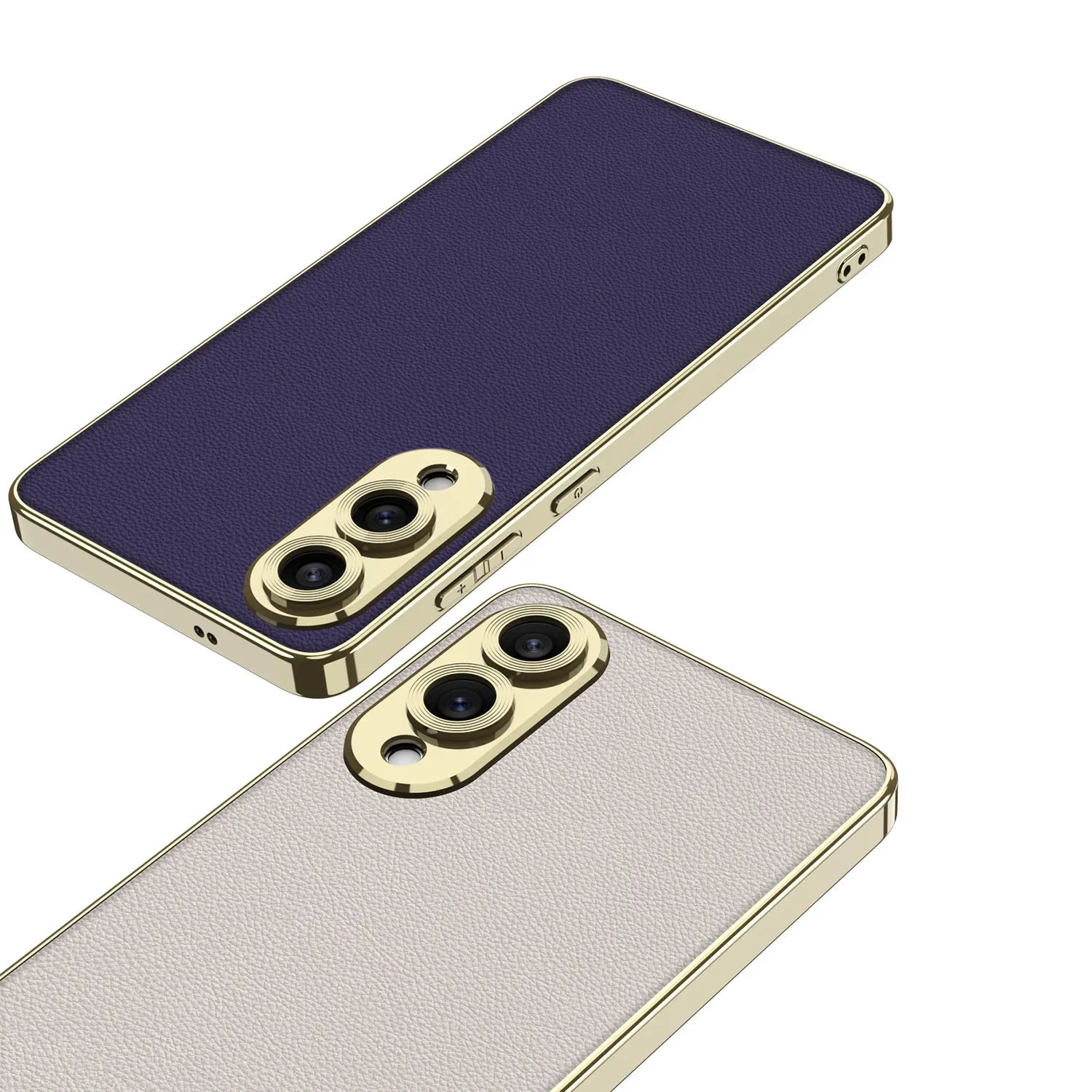 Shockproof Plating Leather TPU Case for Samsung Galaxy S25 Edge