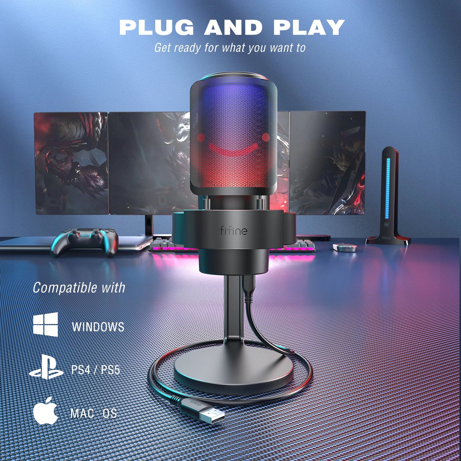 Fifine AmpliGame A8 USB Microphone