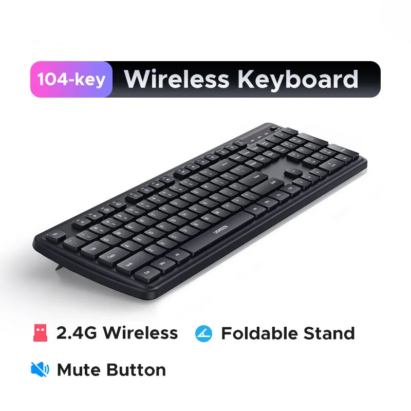 UGREEN 104-Key Ultra-Slim Wireless Keyboard