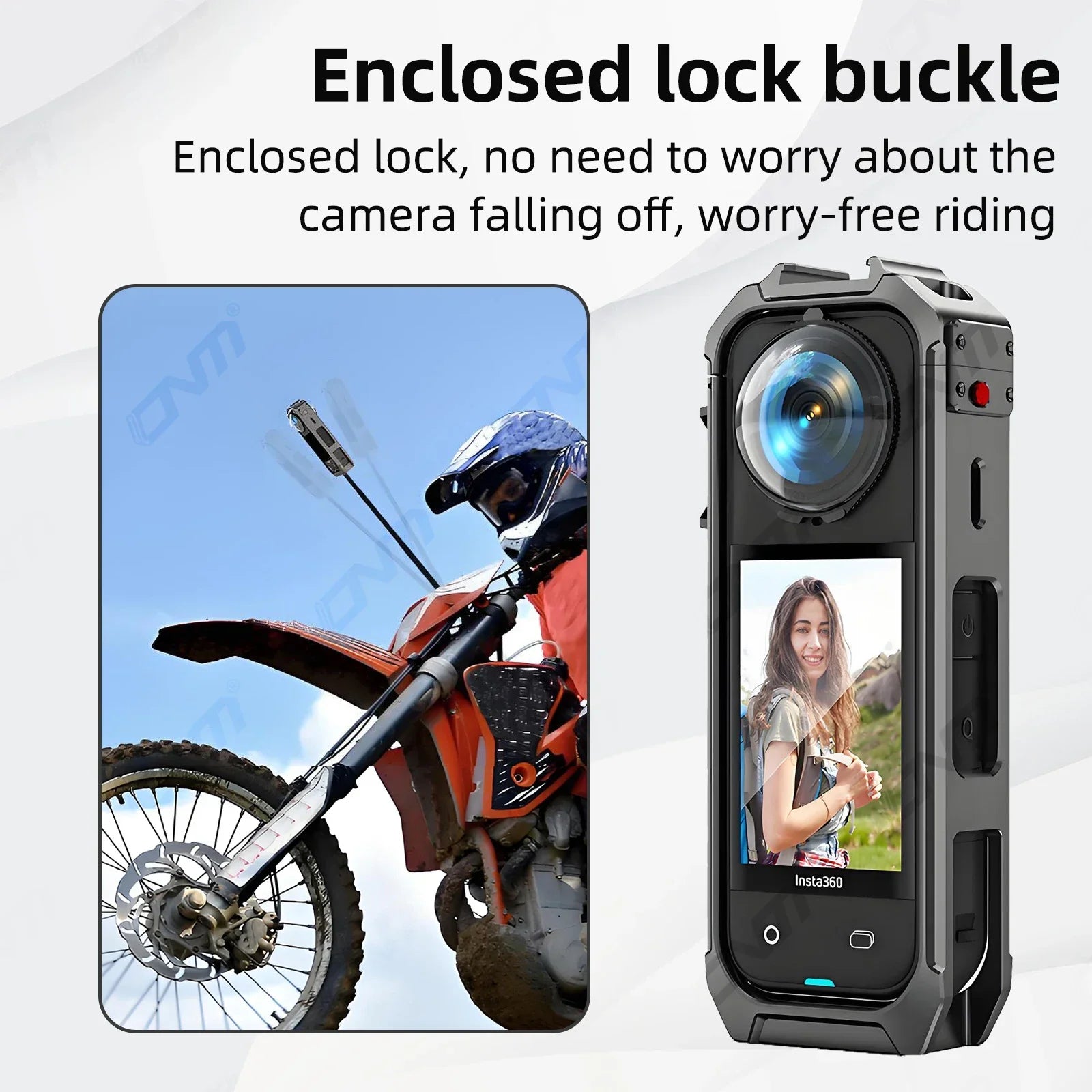 Aluminum Alloy Frame Case with Cold Shoe Mount for Insta360 X5