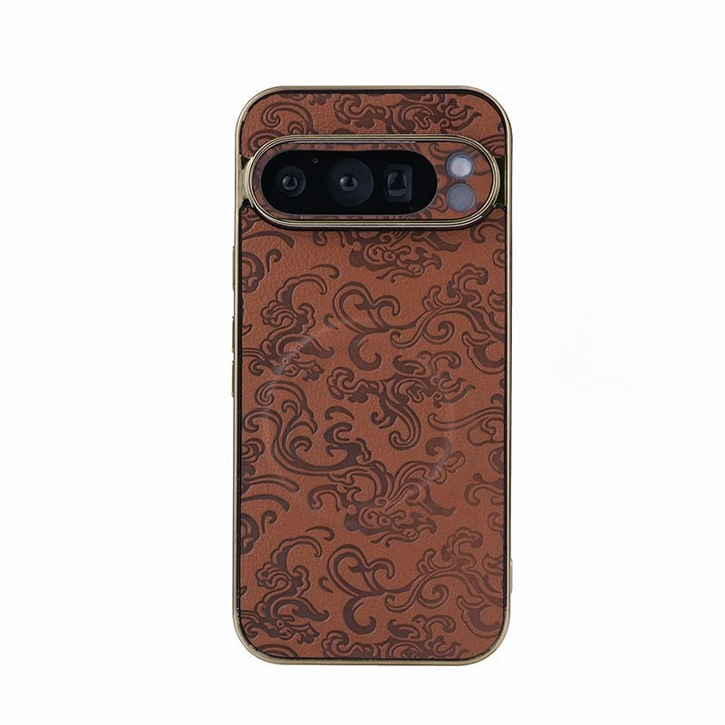 Vintage Flower Leather Magnetic Case for Google Pixel 9 Series