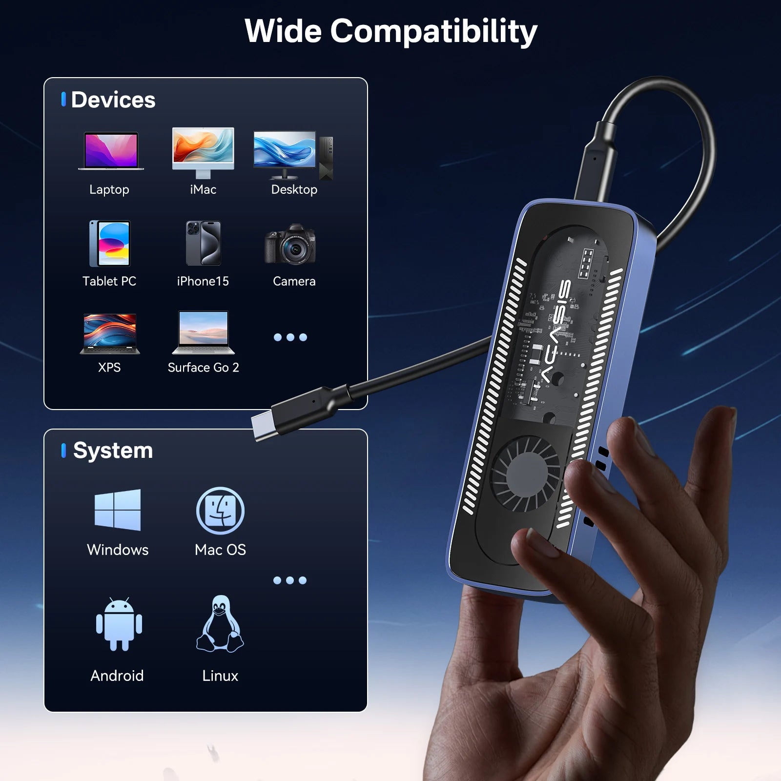 ACASIS 10Gbps USB 3.1 M.2 NVMe SSD Enclosure