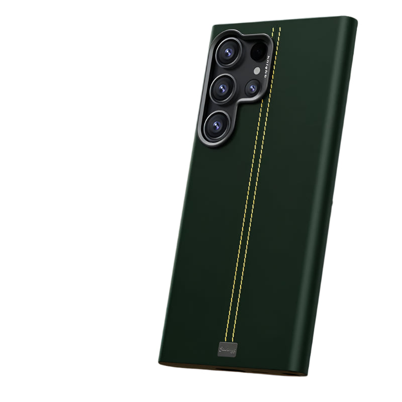 Solid Color Retro Leather Magnetic Case for Samsung Galaxy S25 Series