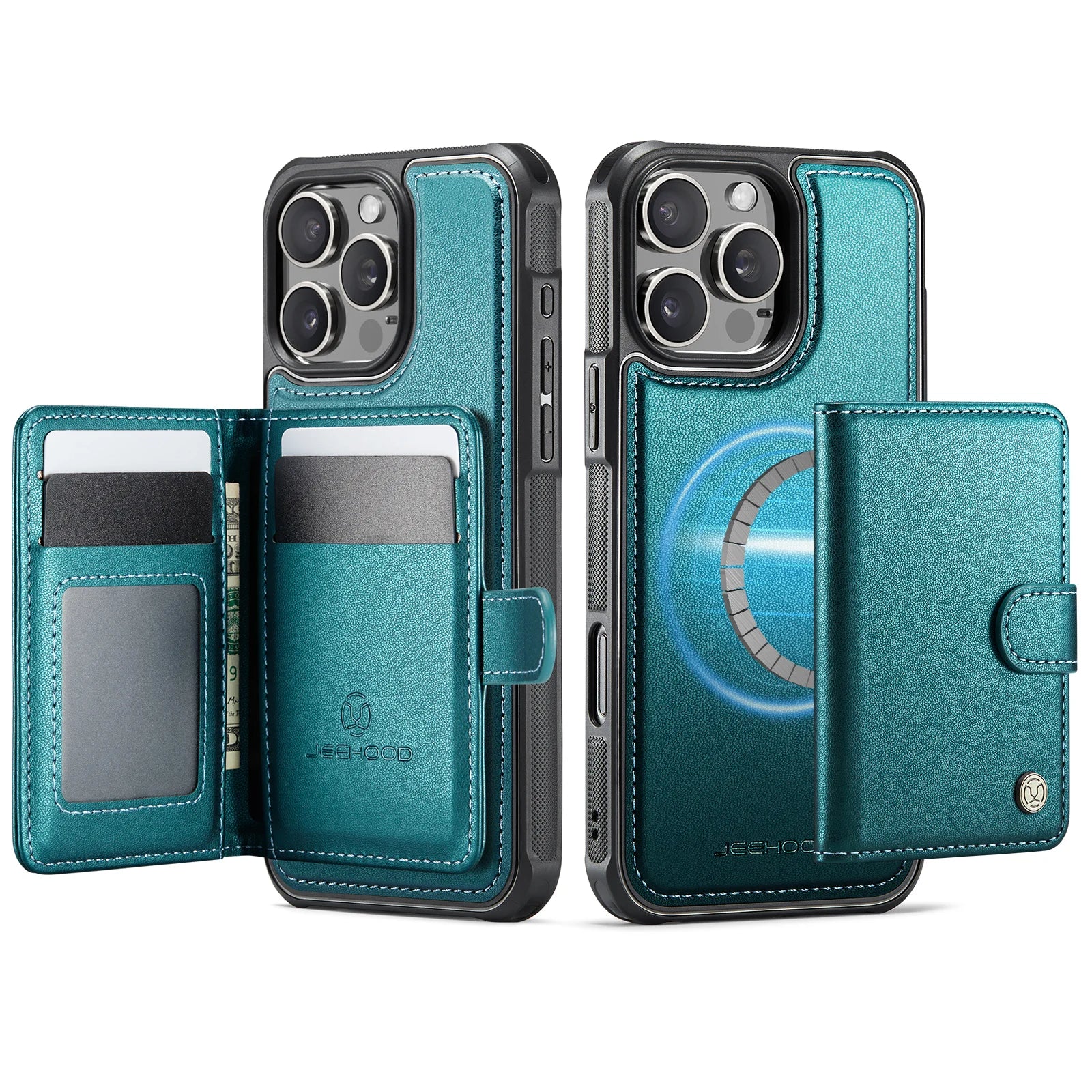 MagSafe Compatible Wallet Case with Card Slots & Stand for iPhone 16 Series