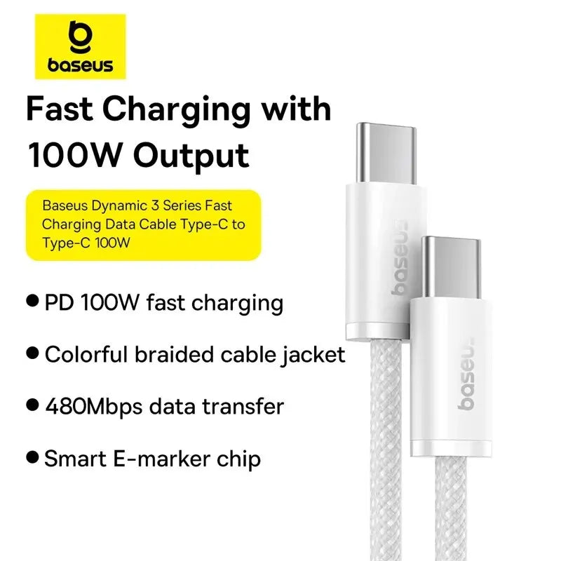 Baseus 100W USB-C to USB-C Fast Charging Cable