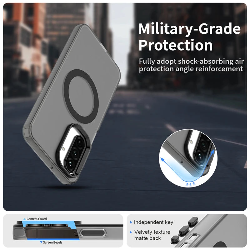 Luxury Frosted Silicone Magnetic Case for Samsung Galaxy A26